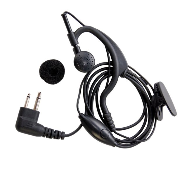 HQRP 2-Pin External Ear Loop Hands Free for Motorola Radio Devices P Series: P040 P080 P110 P1225 P1225LS