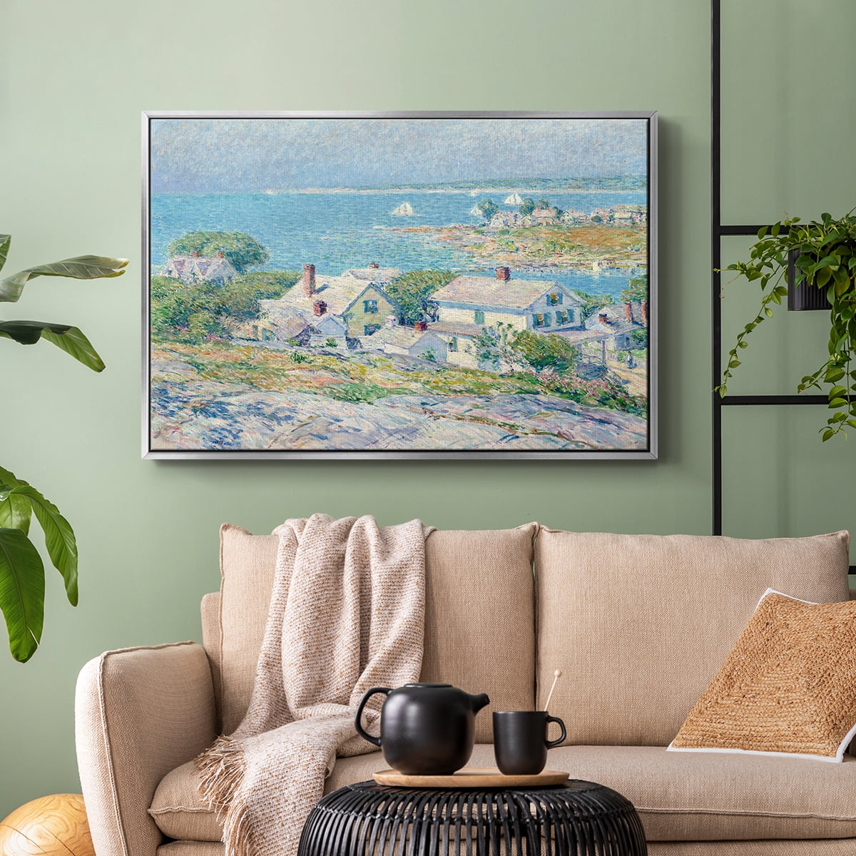 Vintage Landscape-CXI By Wexford Home Framed in Silver Wood Gallery Wrapped Canvas 17 in. x 25 in.