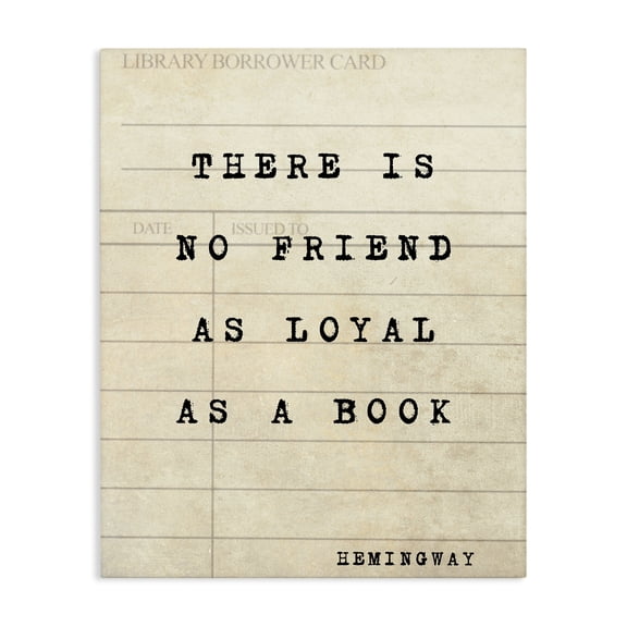 Stupell Industries Traditional No Friend As Loyal As A Book Canvas Art, 16 x 20, by Julia Frost