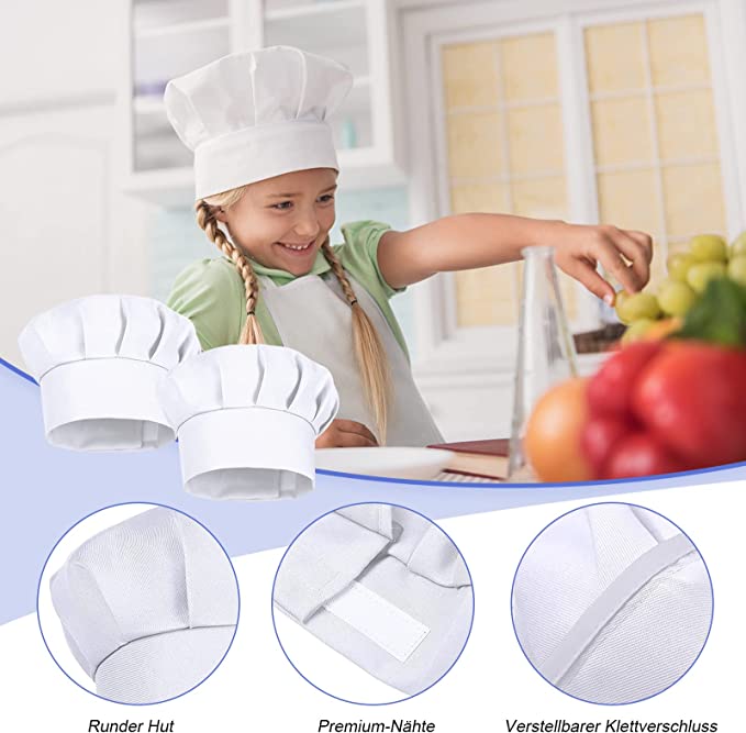 Ensemble chef pour enfants, réglable tablier cuisine pour tout petit