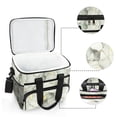 thumbnail image 6 of FORMRS Insulated Cooler Bag 24 Cans Capacity Soft Leakproof Lunch Box with Side Pockets, Gray Marble Pattern, 6 of 7