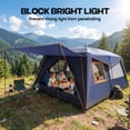 thumbnail image 4 of COBIZI 6-8-10 Person Family Camping Tents with Easy Setup & 2 Room Design, 10x14FT Heavy Duty Waterproof & UV Protection Tent with Removable Rainfly, Wind Ropes and Stakes, Blue, 4 of 10