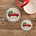 thumbnail image 2 of SKYSONIC Christmas Truck Tree Pot Holders Trivets, 2 Pcs Heat Resistant Trivets,Tartan Plaid Cotton Thread Weave Mats for Hot Pads Pans Pot Bowl Teapot for Kitchen Decor, 2 of 7