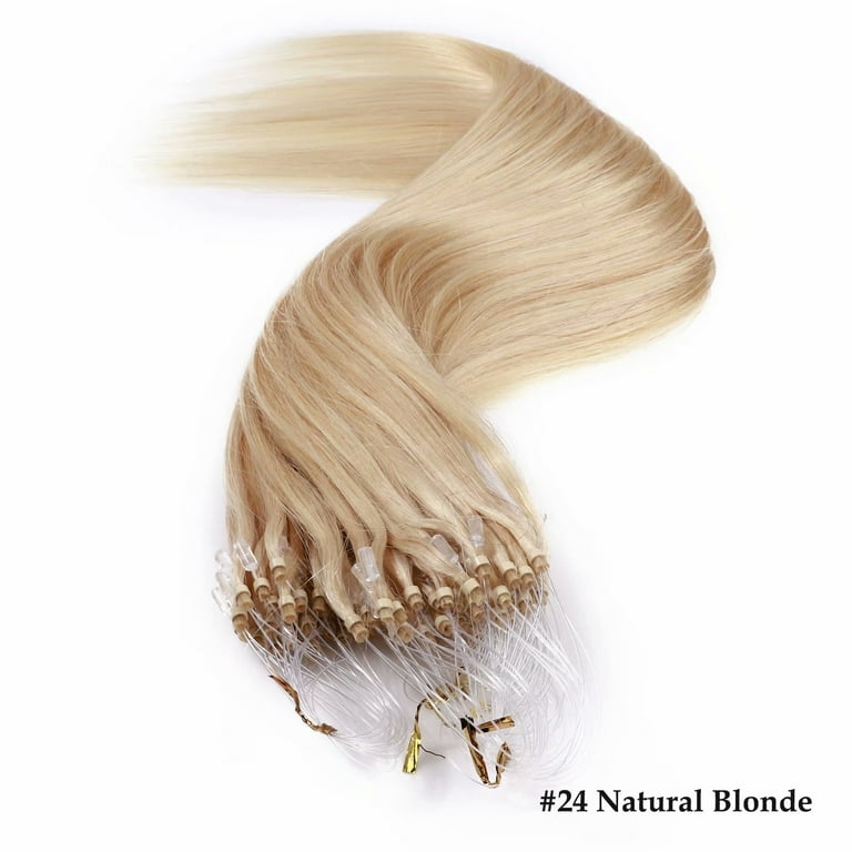 Keratin Straight European Micro Beads Gold Fever Hair Extensions Remy Nano  Ring Links, 1g/S Micro Link Hair From Ren150132, $27.68