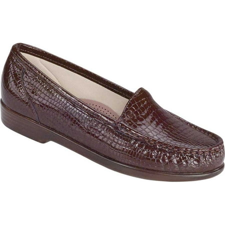 

Women s SAS Simplify Moccasin Loafer Brown Croc Leather 10.5 M