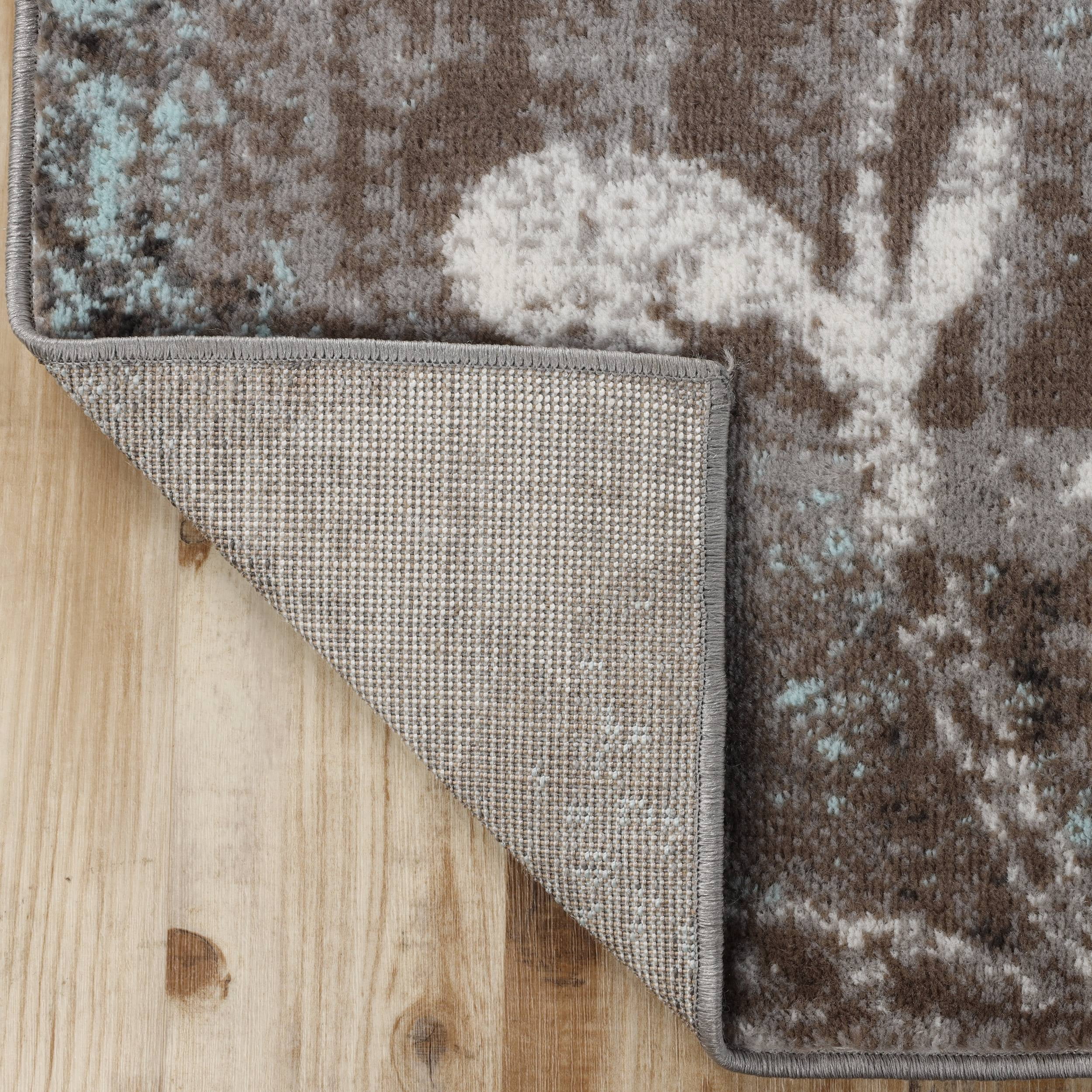 Superior Pastiche Floral Indoor Area Rug, 3' x 5', Brown-Turquoise