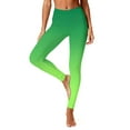 thumbnail image 3 of Vekome Green Womens Leggings Plus Size St Patricks Day High Waisted Yoga Pants Seamless Gradient Lightweight Running Tights L, 3 of 8