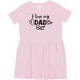 thumbnail image 3 of Inktastic I Love My Dad with Hearts Girls Toddler Dress, 3 of 5