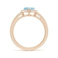 thumbnail image 2 of ANGARA Natural Heart-Shaped Aquamarine Halo Ring with Diamond Accents in 14K Rose Gold for Women (Size-6mm) | March Birthstone, Birthday, Anniversary, Jewelry Gift for Women | Natural Aquamarine Ring, 2 of 9