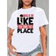 thumbnail image 1 of Camiseta para mamá para mujer ropa de calle clásica veranoWomen'S Afro Sexy Lady Letter Print T-Shirt, Casual Fashion Crew Neck Short Sleeve Tee, 100% Polyester Knit Fabric, Medium Stretch, Spring/S, 1 of 7