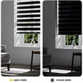 thumbnail image 4 of Cordless Zebra Blinds for Windows (36" W X 72" H, Black) Free-Stop Windows Shades Dual Layer Light Control for Day and Night, Light Filtering Sheer Shades for Home, Easy to Install, 4 of 6
