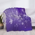 thumbnail image 3 of Fotbe Snowfall Sky White Purple Manta de Franela con Estampado, Manta Ultrasuave para Cama, Sofá, Auto, Hipoalergénica y Antibolitas-80"x60", 3 of 6