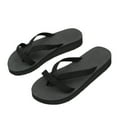 thumbnail image 1 of Xiao Hua Sandalias planas para mujer, chanclas ligeras antideslizantes, zapatillas informales de punta abierta, zapatillas de baño, zapatos de playa para exteriores, talla 38 (negro), 1 of 4