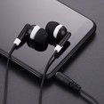 thumbnail image 3 of Venta al por mayor a granel individualmente embolsados auriculares auriculares 100 Pack para iPhone, Android, reproductor de MP3 - Negro, 3 of 3