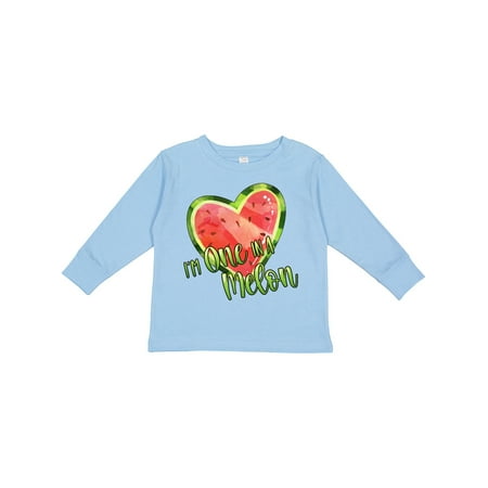 

Inktastic I m One in a Melon- Watermelon Heart Gift Toddler Boy or Toddler Girl Long Sleeve T-Shirt