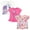 White / pink, variant on Sesame Street Elmo Cookie Monster Abby Cadabby 3 Pack Peplum T-Shirts Infant to Toddler