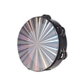 thumbnail image 2 of ammoon 8 Inch Wooden Radiant Tambourine Handbell Hand Drum with Double Row Jingles Reflective Drum Head Percussion Instrument Musical Toy, 2 of 6