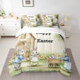 thumbnail image 2 of Erosebridal Happy Easter Bedding Sets Twin Size,Rabbit Eggs Comforter Sets with Sheets,Animal Bedroom Decor,Reversible,7pcs, 2 of 5