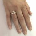 thumbnail image 4 of HeartsAndYou 2ct Cushion Natural Peach Morganite & Moissanite Accent Ring 14k SOLID Rose Gold, 4 of 9