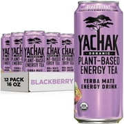 Yachak Yerba Mate Drink, Blackberry, Bottled Tea Drink, 16 oz, 12 Cans