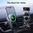 thumbnail image 5 of Baseus - Cargador inalámbrico para coche, soporte para teléfono para coche, para iPhone 15, Samsung, Xiaomi, soporte para teléfono para coche, 15 W, soporte para rejilla de ventilación, 5 of 5
