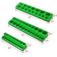 thumbnail image 4 of JERFIT 3-Piece SAE Magnetic Socket Organizer Set with 68 Slots, Green Plastic Tool Tray for Toolbox, Tool Chest & Rolling Carts, 4 of 10