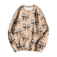 thumbnail image 4 of Fshinging Oversized Hoodie Womens Sweatshirts Full Bow Print Long Sleeve Crewneck Casual Fashion Outfits, 4 of 4
