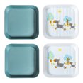 thumbnail image 1 of 4 Pcs Assiette Réutilisable pour Dessert Salade Apéritif, 1 of 5
