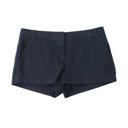 J. Crew NEW Navy Blue Womens Size 12 Tab-Front Woven Chino Shorts ...