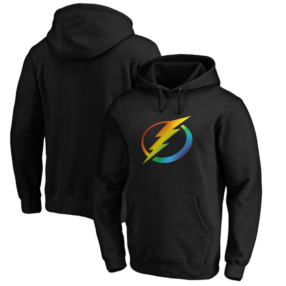 Men's Black Tampa Bay Lightning Team Pride Logo Pullover Hoodie