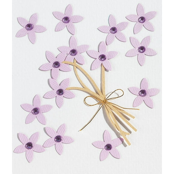 Jolee's Boutique Dimensional Stickers, Violet Jeweled Flowers