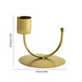 thumbnail image 3 of Eoozwa U Shaped Double Head Candlestick Wrought Iron Metal Holder for Dining Table Centerpiece Scandinavian Home Decor Gold Black Finish, 3 of 5