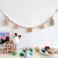 thumbnail image 4 of Guirnalda de borlas de hilo neutro bohemio de 78 pulgadas con cuentas de madera para colgar en la pared, ideal para decoración de baby shower de niñas, guirnalda de borlas bohemia con cuentas de, 4 of 8