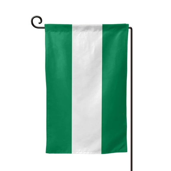Flag Of Nigeria Garden Flag Vertical Double Sided Yard Outdoor Decoration 12.5 x 18 Inch Square