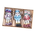 thumbnail image 1 of 9 piezas de cascanueces de madera para árbol de Navidad, soldados, figuras decorativas colgantes, cascanueces Estilo A, 1 of 9