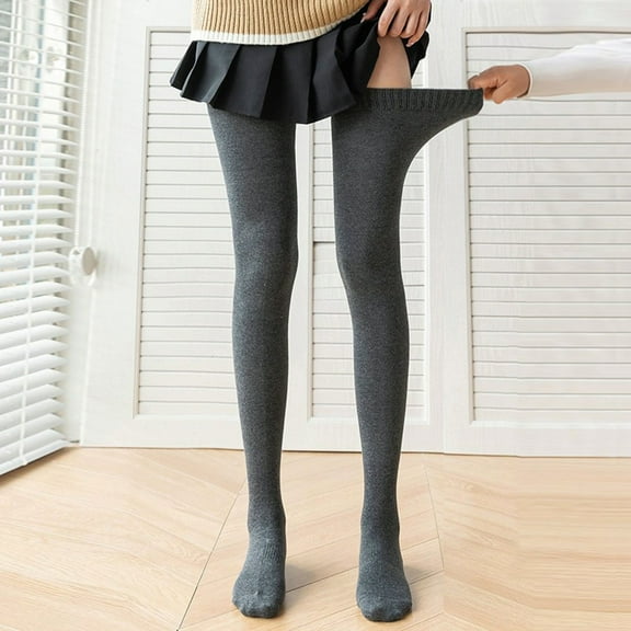 XINMidd Womens High Socks Opaque Thigh High Stockings Thigts Hosiery Cop Fishnets Stockings Warm Glitter Stockings for Women Womens Stockings Thigh High School Stockings 7 Nightshirt Big Hole