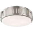 thumbnail image 5 of 3 Light Brushed Nickel Ceiling Light fixture with Hand Blown Satin Opal White Glass Shade, 5 of 6