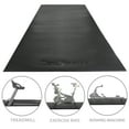thumbnail image 3 of ZenSports 8x3-ft High-Density Treadmill Mat, Exercise Equipment Floor Mat, PVC Waterproof Fitness Mat Black, 3 of 10