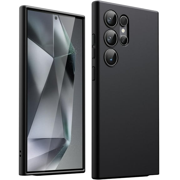 JETech Slim Fit Case for Samsung Galaxy S24 Ultra 5G, Camera Lens Full Protection, Soft TPU Thin Protective Phone Cover with Matte Finish, Shockproof (Black)