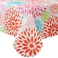 thumbnail image 2 of Newbridge Pink Color Burst Celebration 52 x 52 inch Square Flannel Backed Vinyl Tablecloth, 2 of 7