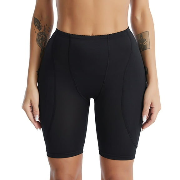 SWSMCLT Women's Thigh Butt Lifter Padded Shapewear Hip Dips Hip Panties Thigh Slimmer Shorts Butt Lifting Underwear Enhancer Seamless High Waist Body Shaper Black 18