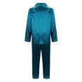 thumbnail image 5 of Pajamas for Women Set Button down Satin Silk Sleepwear Sets Long Sleeve V Neck Loungewear Long Pants Nightwear, 5 of 7