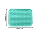 thumbnail image 3 of Silicone Drain Mat Non Slip Heat Resistant Kitchen Counter Mat Water Absorbent Drying Pad for Bar Glasses Fryer Oven Sink,Kitchen Mat,1PC,Mint Green, 3 of 6
