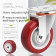 thumbnail image 2 of 4/8 Pcs Roulements Légers en Olyuréthane, Roues Universelles Silencieuses Petites Roues Rouges Antirouille Chariot Plat avec Freins, Facile à Utiliser, 2 of 7
