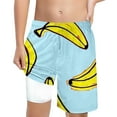 thumbnail image 3 of ibiyuan Boys Swim Trunks with Mesh Liner Quick Dry Boys Bathing Suit 2 In 1 Boys Board Shorts Cute Print Workout Shorts Stretch Big Boy Graphic Swimwear, 3 of 6