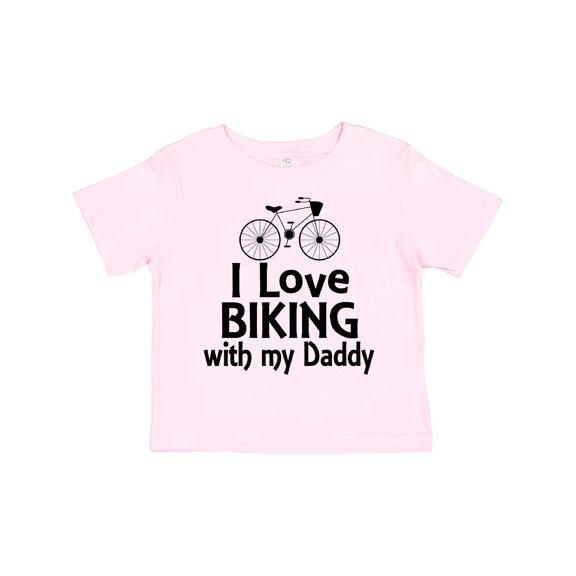 Inktastic I Love Biking with Daddy Boys or Girls Toddler T-Shirt