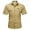 Khaki, variant on HOLEI Men's Workwear Short Sleeved Shirts Men's Casual Loose Cotton Shirts with Pockets for Clothing Green 2XL
