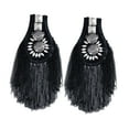 thumbnail image 2 of Segolike 2 Pieces Alloy Tassel Link Chain Epaulets Shoulder Epaulette Elegant Creative Costume Accessories DIY for Earrings Stage Show Black, 2 of 8