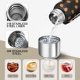thumbnail image 3 of 20 Oz Black Fall Pumpkin Pattern Coffee Tumbler Double Wall Insulated Stainless Steel Water Bottle | Metal Reusable Thermoses Flask with Cup Cap | Leak & Sweat Proof with Anti-Dust Lid, 3 of 7