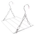 thumbnail image 4 of Clothing Drying Rack, Easy To Carry] Firm Welding Hanging Silver Laundry Drying Rack Stainless Steel Multifunctional Use  For Towels For Clothes For Socks No Clip 40cm, 4 of 8